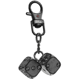 [1.0] White Iced Double Dice Keychain