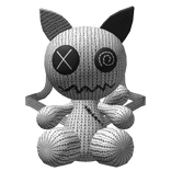 1.0v Cute Grey Wooly Cat Backpack