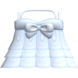 ୨୧ pretty ruffled long dress in baby blue