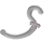 ୨୧ : cute soft white and pink tail w/ bow