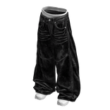 Black Baggy Y2K Distressed Denim