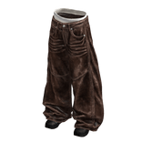 Brown Baggy Y2K Distressed Denim