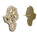 14K White-Gold Nugget Earrings