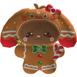 ♡・Christmas Gingerbread Bunny Backpack・Brown