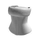 White Fur Trim Corset