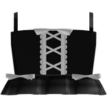 ୨୧ : black laced up cute top with bows