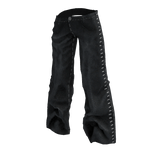black baggy side stitched jeans