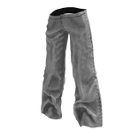 white baggy side stitched jeans