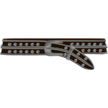 ♡ low rise y2k brown bb belt with studs