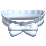 ୨୧ pretty ruffled choker in baby blue