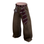 Flared Tie Belt Jeans in Brown