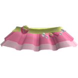 ♡・Strawberry Skirt w/ Pearls & Heart・Pleat & Flowy