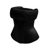 Black Fur Trim Corset