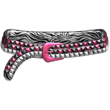 2000s Mc-bling Pink Rhinestone Belt in Zebra Print