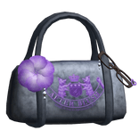 2000's Mcbling Hibiscus Denim Bag in Purple