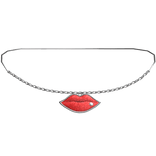2000s McBling Rhinestone Lip Necklace (RedSilver)
