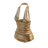 2000s One Peice Bathing Suit In Gold