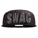 2000s Pink leopard Scene SWAG snapback