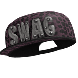 2000s Pink leopard Scene SWAG snapback Tilted