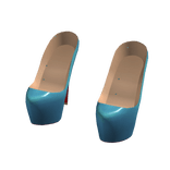 2000s Platform Stiletto Heels in Aqua Blue