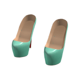 2000s Platform Stiletto Heels in Aqua Teal