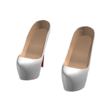 2000s Platform Stiletto Heels in Pearl White