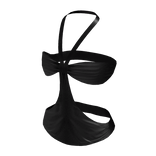 2000s Satin Summer Halter Top | Black