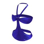 2000s Satin Summer Halter Top | Blistered Blue