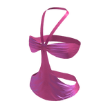 2000s Satin Summer Halter Top | Bubblegum Pink