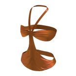 2000s Satin Summer Halter Top | Burnt Orange