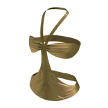 2000s Satin Summer Halter Top | Gold