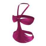 2000s Satin Summer Halter Top | Hot Pink