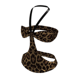 2000s Satin Summer Halter Top | Leopard Print