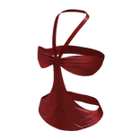 2000s Satin Summer Halter Top | Ruby Red