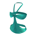 2000s Satin Summer Halter Top | Teal