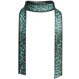 2000s Scene Teal Leopard Print Scarf