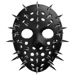 2000s Spiked Halloween Hockey Mask (Black)