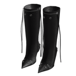 2.2 Street Design Black Pointed Boots