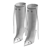 2.2 Street Design White Pointed Boots