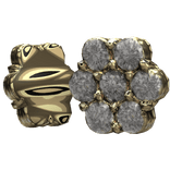 24k Gold Diamond Cluster Earrings