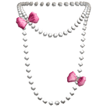 Pink Gyaru Agejo Bow Pearl Necklace 