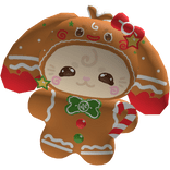 ♡・Christmas Gingerbread Bunny Waist Plushie・Golden
