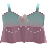 ♡・Sea Fairy Top with Cherry Blossom & Pearls