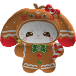 ♡・Christmas Gingerbread Bunny Backpack・White