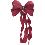 2 Emo Gothic Hair Ribbons Bows Cross Black