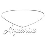 3.0 Aquarius Zodiac Sign Necklace in Silver