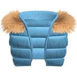 3.0 Baby Blue Puffer Vest w/ Fur