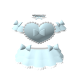 💟3.0 Beautiful blue heart set with white lace