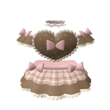 💟3.0 Beautiful Chocolate heart set w white lace