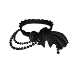 3.0 Black rose choker with pearls